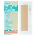 Siliconen Scar Sheets, 10 stuks, Siliconen Tape voor littekenbehandeling, Herbruikbare Scar Strips voor Chirurgische, C-sectie, Keloid Bump, Stretch Marks, Burn, Acne Scar Removal, Elke 1,5