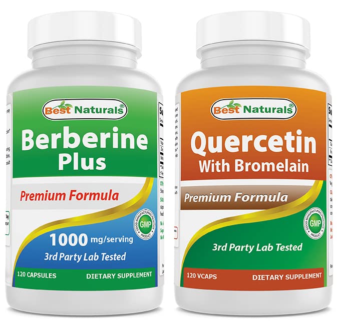 Best Naturals Berberine Plus 1000 mg & quercetine met bromelaïne