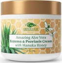 Manuka honing eczeem crème vochtinbrengende lotion behandeling voor psoriasis verlichting - jeukende, droge huiduitslag Zalf - verzachtende vochtinbrengende crème voor baby, kinderen, volwassenen - hoge sterkte lichaam & gezicht crème 2oz