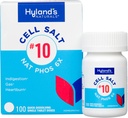 Hyland's No.10 Cell Salt NAT Phos 6X tabletten, natuurlijke verlichting van brandend maagzuur, gas, en indigestie, snelle oplossen tabletten, 100 Tellen