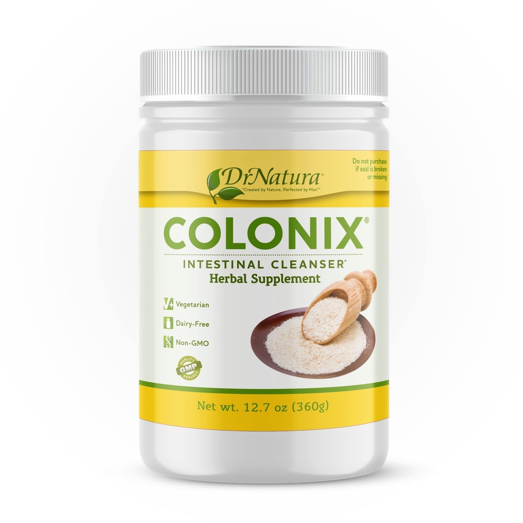 DrNatura Colonix Intestinal Cleanser, All-Natural Daily Fiber, Colon Detox en Cleanse, Ondersteunt gezonde Colon, Intestines, Gut, 30 Day Serving, 12.7 Oz.