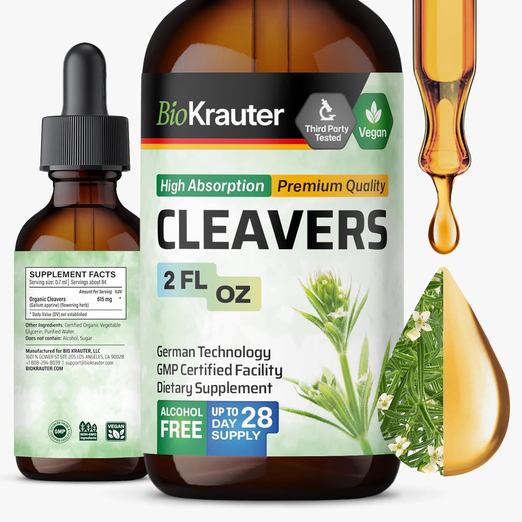 BIO KRAUTER Clears Tinctuur - Clears Herb Liquid Extract - Natural Detox - Alcohol en Suikervrij - Vegan Extract 2 Fl.Oz.