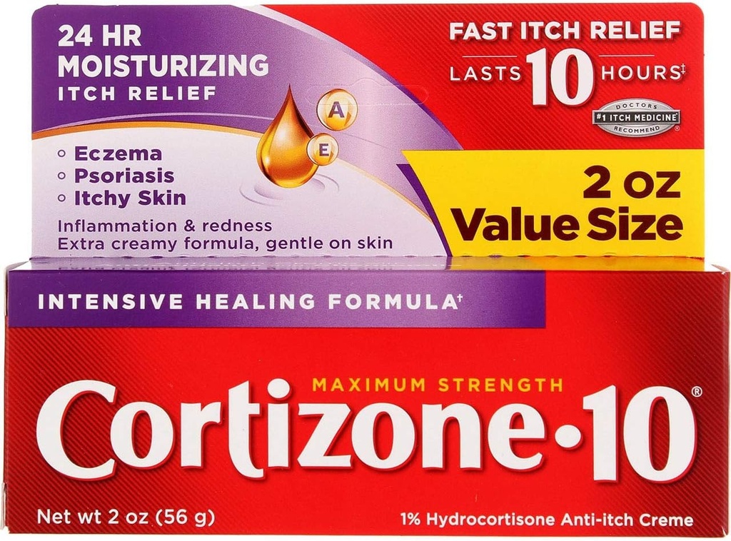 Cortizone-10 Max Strength Cortizone-10 Intensive Healing Formula, 2oz Boxes (verpakking van 2)