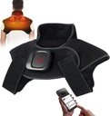 Comfytemporary Cordless Heating Pad Vibratie Massager voor Neck & Shoulder Pain Relief Gifts voor Vaderdag, 2.42lb Gewogen warmte Wrap, 3-8H Batterij levensduur, APP Control Neck Warmer