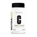 NutraBio Vitamine C avec Rose HIPS - Soutient des os, des dents et des gencives sains, fonction immunitaire - Pas de remplissage ou d'excipients - (120 capsules, 1000mg de vitamine C par gélule)