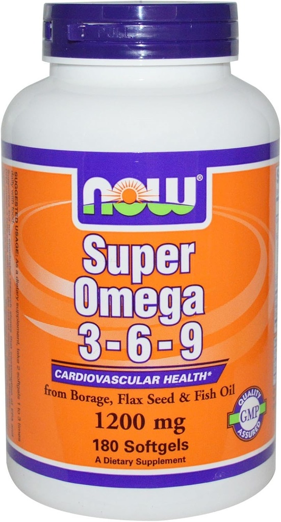 Super Omega 3-6-9 1200mg 180 Softgels (verpakking van 2)