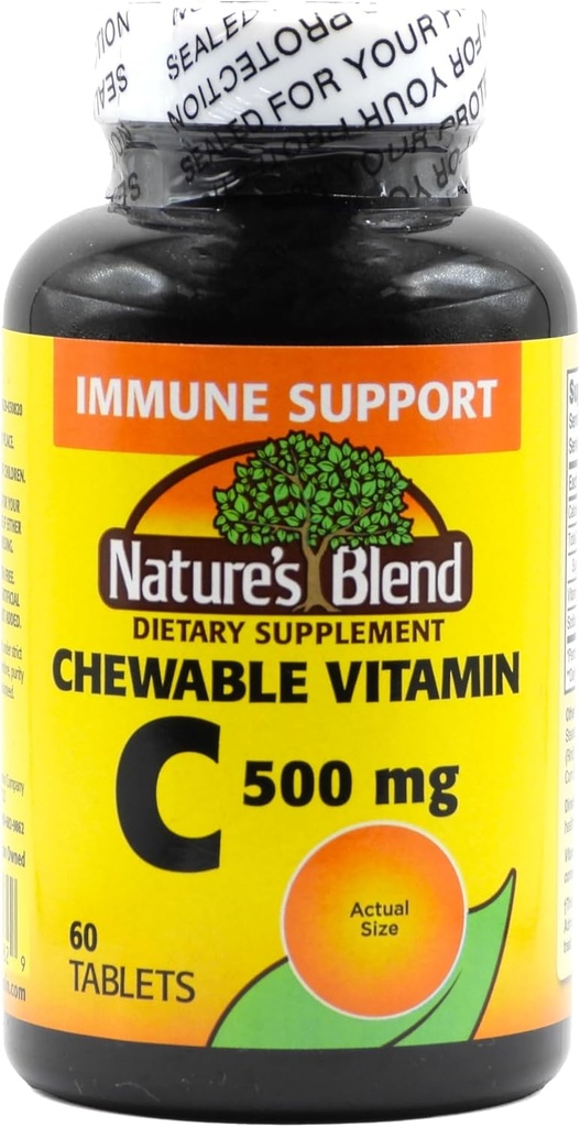 Chewable Vitamin C. Great tasting low sugar essential vitamin, does not promote tooth decay. 500mg, 60 Tablets.
