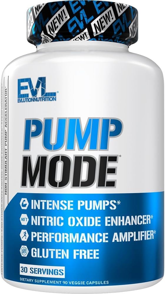 Evulution Nutrition PumpMode - Nitric Oxidation Supplement - Non Stimulant Supplement met Arginine Betaine en Pine Bark voor maximale pompen en prestaties - Glutenvrije pre-workout supplement