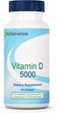 Nutra Biogenese Vitamine D 5000 - Vitamine D3 5000 IE Softgel Capsules for Men and Women, VIT D Supplement for Immune Support, Healthy Teeth & Bone Health - 90 Softgels