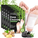 Tudiqe 50PCS voetkussens, pure natuurlijke bamboo vinegar gemberpoeder voetkussen voor voetverzorging, gembervoetkussens voor betere slaap, diepe reiniging voet Patches