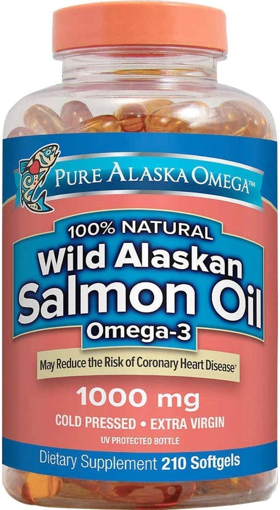 Pure Alaska Omega-3 Wild Alaska Salmon Oil 1000mg 210 ct