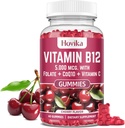 Vitamine B12 Complex 5000 mcg Methyl B12, Adenosyl B12 & Hydroxy B12, met Coenzyme Q10, Folaat, Vitamine C, Kauwbare B12 voor energieondersteuning, Metabolisme, Bone Health - Cherry Flavor