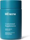 MDacne Vitamines et Minéraux Suppléments de nettoyage de la peau - 30 Capsules Vegan - soutient le traitement topique de l'acné et favorise une peau claire, calme, rougeur et contagion de pores 30 Compte (paquet de 1)