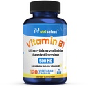 120 Capsules met 500 mg vitamine B1, Non-GMO, Vegan, Glutenvrij, Benfotiamine