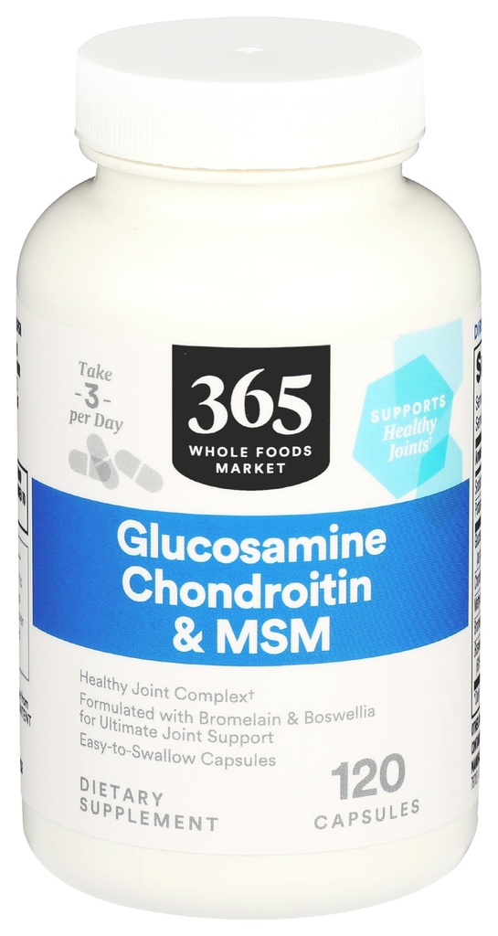 365 by Whole Foods Market, Glucosamine Chondroitin and MMS, 120 Capsules
