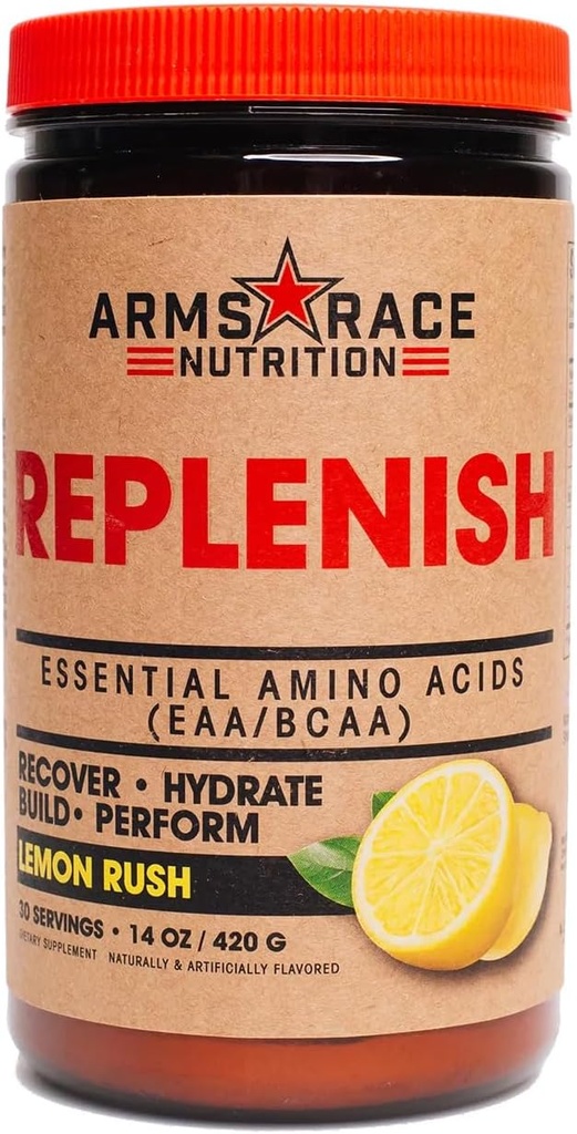 Arms Race Nutrition Replenish Essential Amino Acids (EAA/BCAA) 30 Servings (Citroen Rush)
