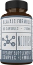 Acetyl-L-Carnitine met Alpha Lipoïnezuur - ALA ALC ALCAR - Alpha Lipoïnezuur met Acetyl-L-Carnitine - 525 mg ALCAR - 225 mg ALA - 90 capsules
