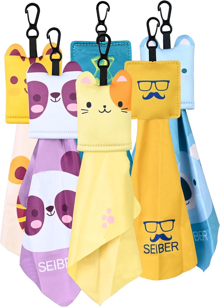 SEIBER Glazen Schoonmaak Kleding, Microfiber Schoonmaak Kleding, Eyeglass Clean Lakens, Glass Reiniging Kleding voor glazen Zonnebrillen Oogbrillen Lens Camera Cell Phone Screens (6 Pack)
