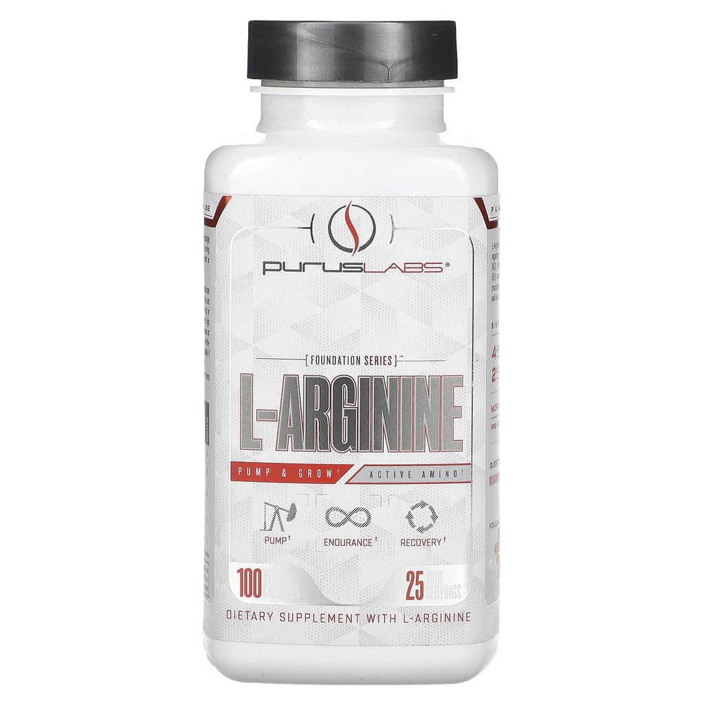Purus Labs Acid Amino actif L-Arginine : Endurance, pompes et croissance musculaire