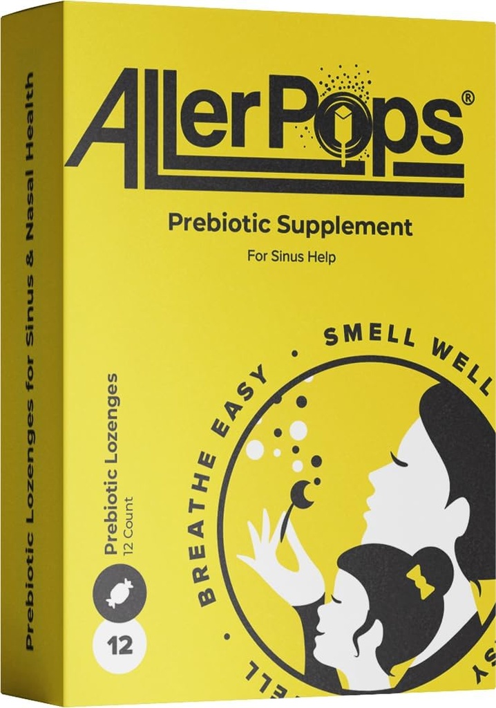 Supplément prébiotique- Long Lasal/Sinus Health, Immune Balancing - Nutrition complète pour les probiotiques des voies respiratoires, 12 Gummy Lozenges