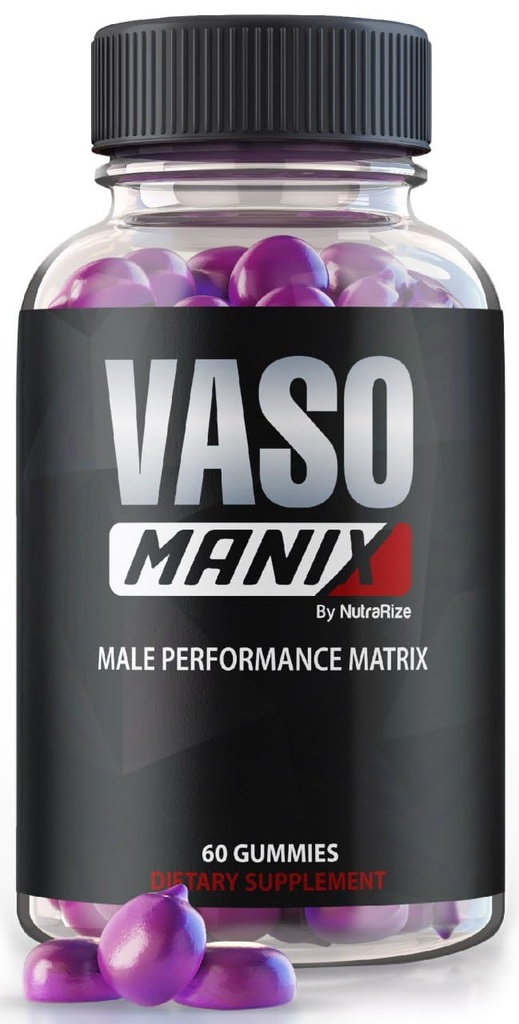 VasoManix Gummies, Vaso Manix Supplément Homme Classique, Toute la formule naturelle pour les hommes, Gummy Premium pour soutenir la performance, la confiance et la santé globale, Avis officiels (60 Gummies)