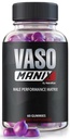 VasoManix Gummies, Vaso Manix Classic Man Supplement, Alle natuurlijke formule voor mannen, Premium Gummy ter ondersteuning van prestaties, vertrouwen en algehele gezondheid, officiële beoordelingen (60 Gummies)