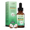 Biologische zinksupplementen voor kinderen, volwassenen - Zinksulfaat - Liquid Zink Supplement - Pure Ionic Zink druppels in Kokosolie voor Immune Ondersteuning, Huid - NO Conservatives & Great Taste - 100 Vegan Serves