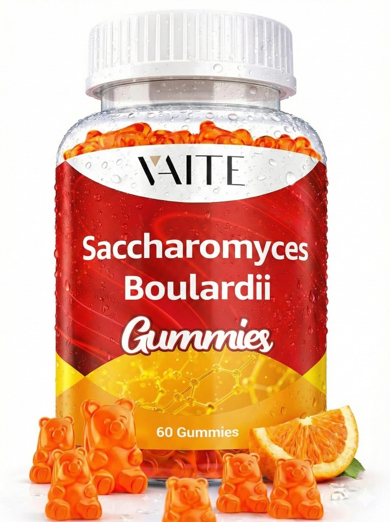 Saccharomyces Boulardii Probiotica 500mg - Gut Health Supplements & Candida Support, Probiotic for Women & Men, Digestieve & Immune Supports, Supplement, Non-GMO, Glutenvrij, 60 Veganistische Gummies