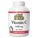 Natuurlijke factoren Vitamine C 1000 mg Time Release, Antioxidant Ondersteuning voor Immune en Bone Health, 180 tabletten