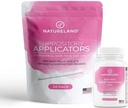 Natureland [40 Suppositoires d'acide borique Count 600mg w/ [20 Pack] Applicateur vaginal - Soins féminins