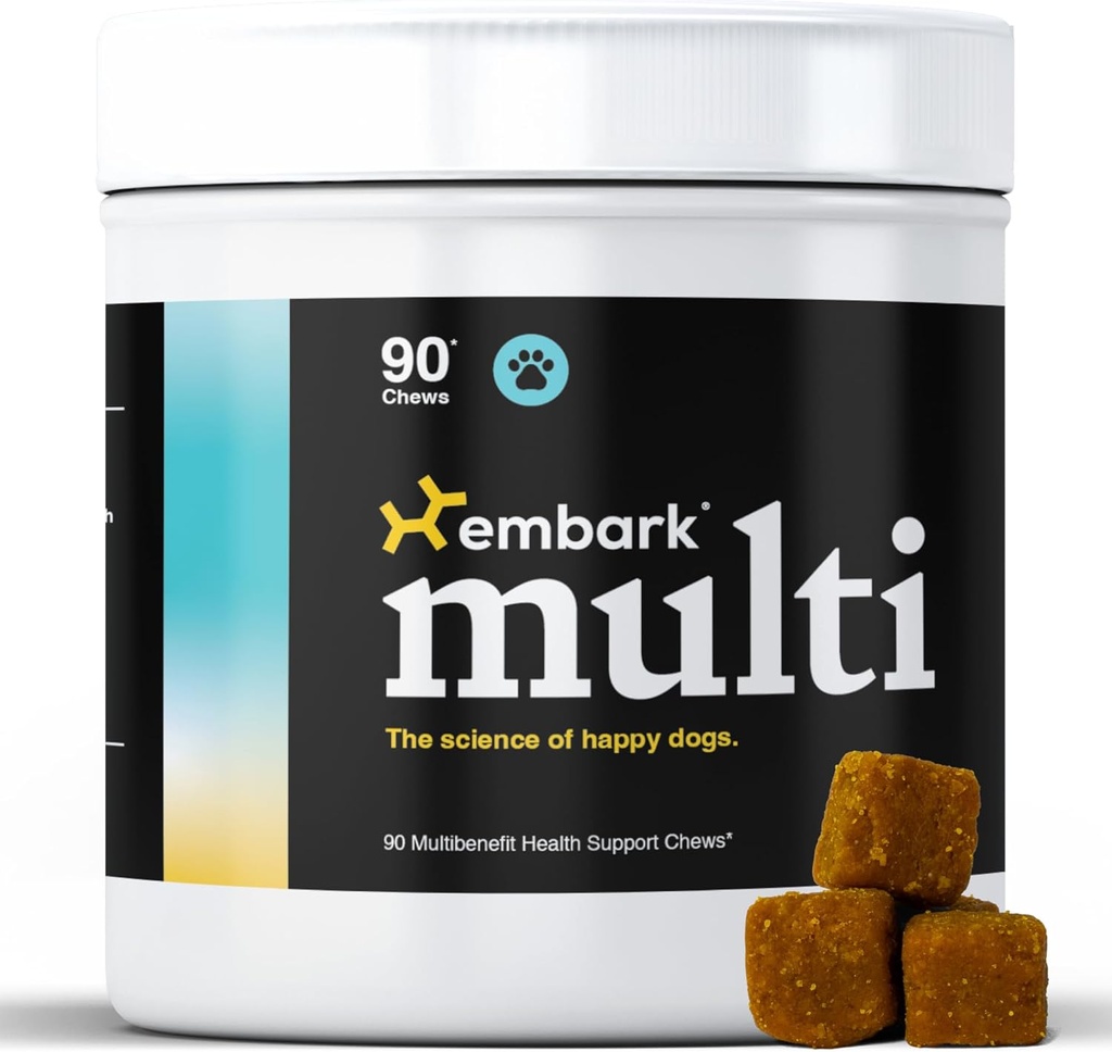 Embark Dog Multibenefit – All-in-1, Supplements for Dogs – Glucosamine, Chondroitin, Joint Support – Skin, Coat, Brain, and Immune Health – Vet-Formulated and All-Natural – 90 Soft Chews