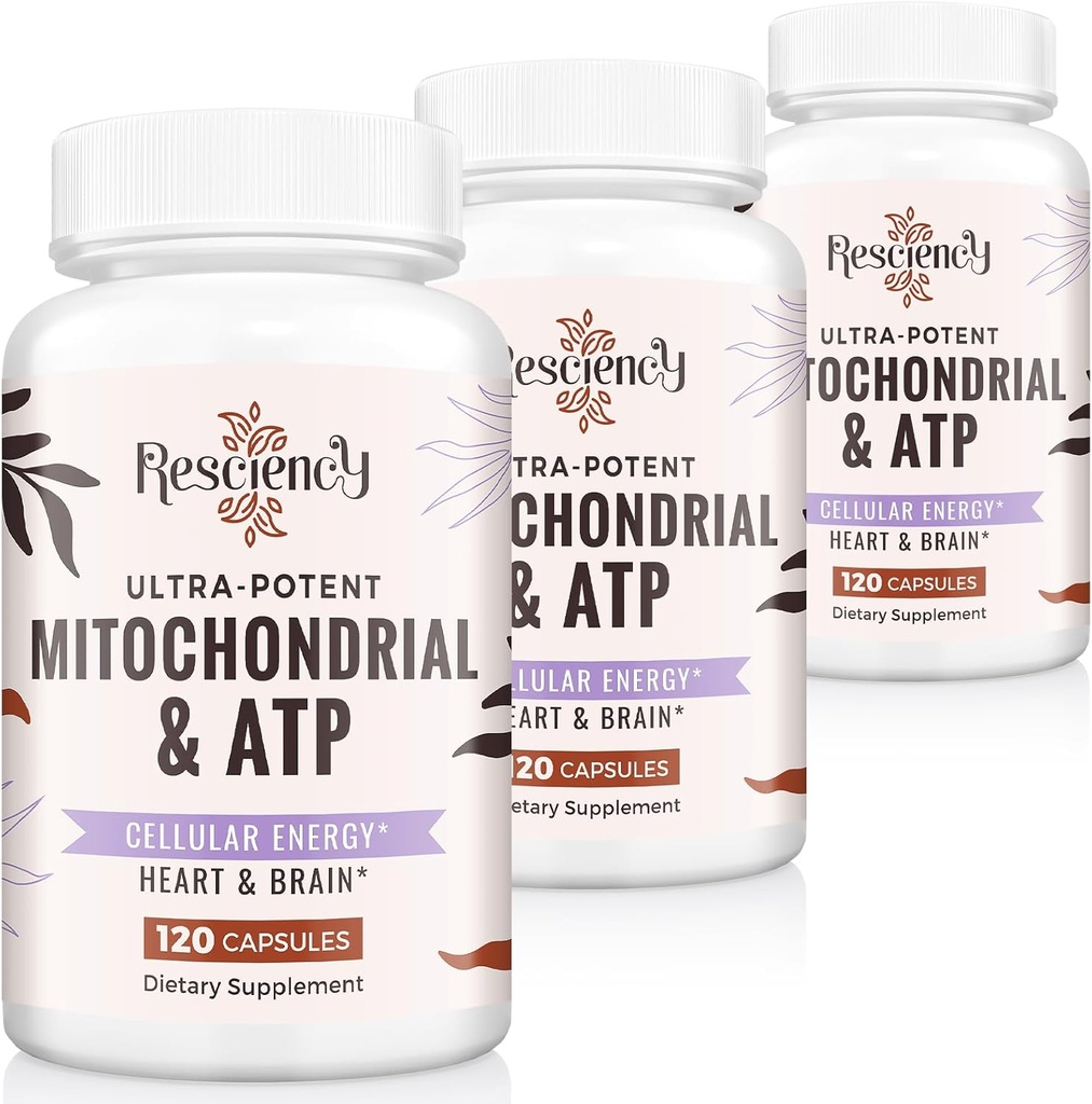 2326 MG Mitochondriale Supplementen met ATP, Vitaminen, CoQ10 & PQQ, Effectiever dan Creatine HMB & Nitric Oxid, Energy, Endurance, Strength, Herstel & Muscle, Organic, 360 Capsules