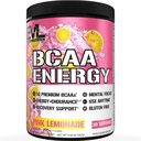 EVL BCAAs Amino Acids Powder - BCAA Energy Poudre de pré-entraînement pour la récupération des muscles Plongeons croissance et endurance - Réhydrater la boisson de récupération post-entraînement avec de la caféine naturelle - Cimonade rose