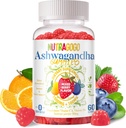 Ashwagandha Gummies & Vitamin D3 Gummies 60 Count - Organic Aswangdha Supplement for Improve Sleep, Stress Relief & Mood Calm(Mixed Berry, Vegan, Plant Based,Gluten-Free & Gelatine Free)-1pack