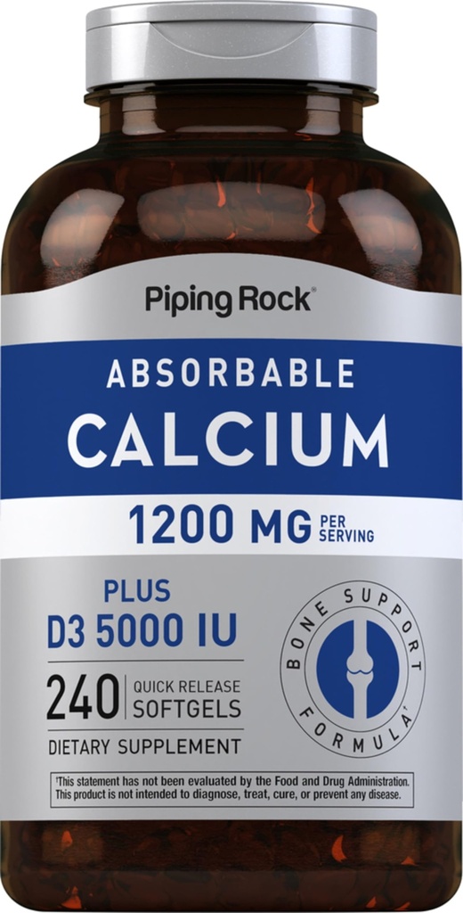 Piping Rock Calcium 1200 mg met vitamine D3 