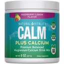 Natuurlijke vitaliteit CALM Magnesium Supplement Drink Mix Plus Calcium, Anti-Stress Drink Mix Poeder, Met Calcium, Vegetarisch & niet-GMO, Raspberry Citroen, 8 oz
