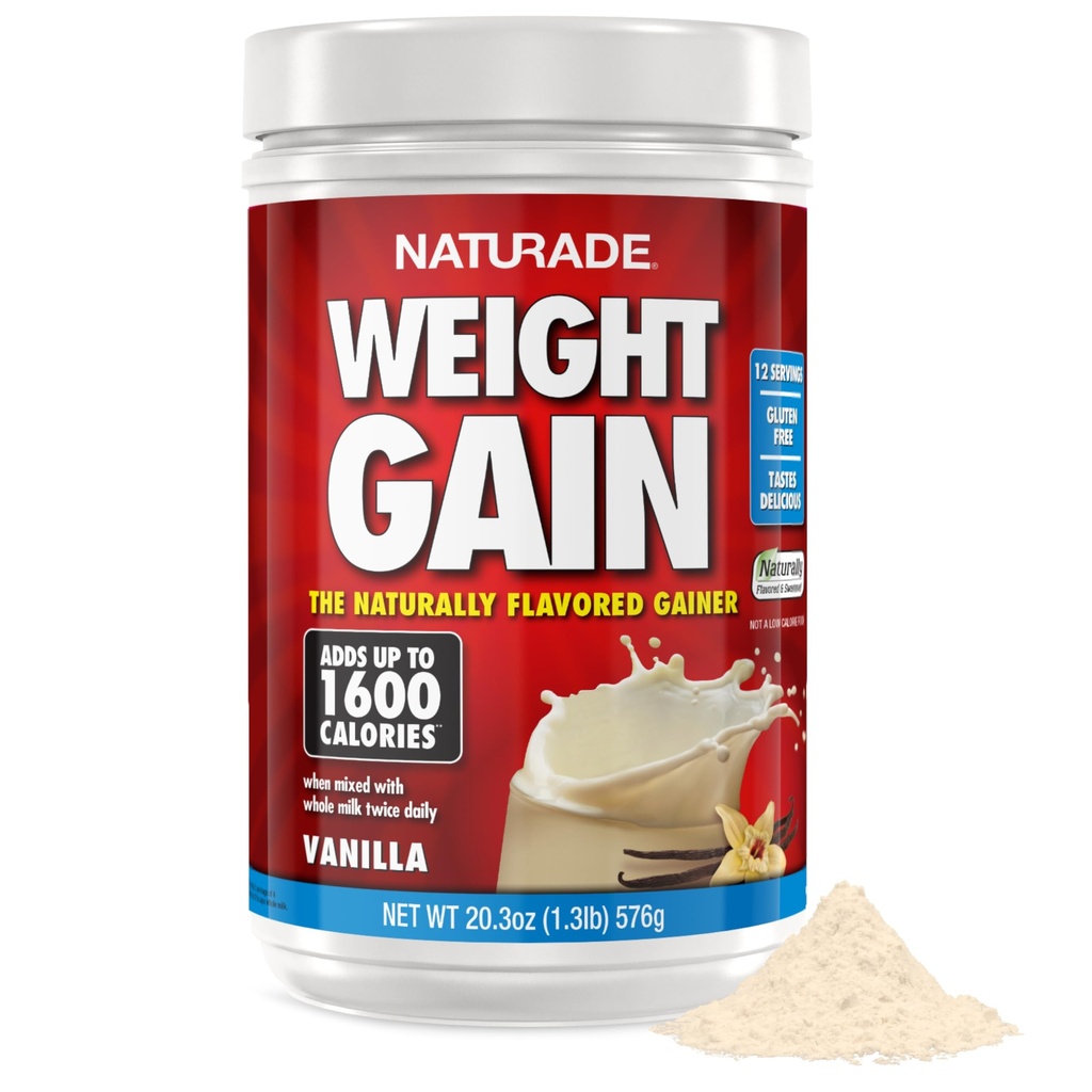 Naturade Weight Gain Instant Nutrition Drink Mix, Vanille ,20.3 Ounce