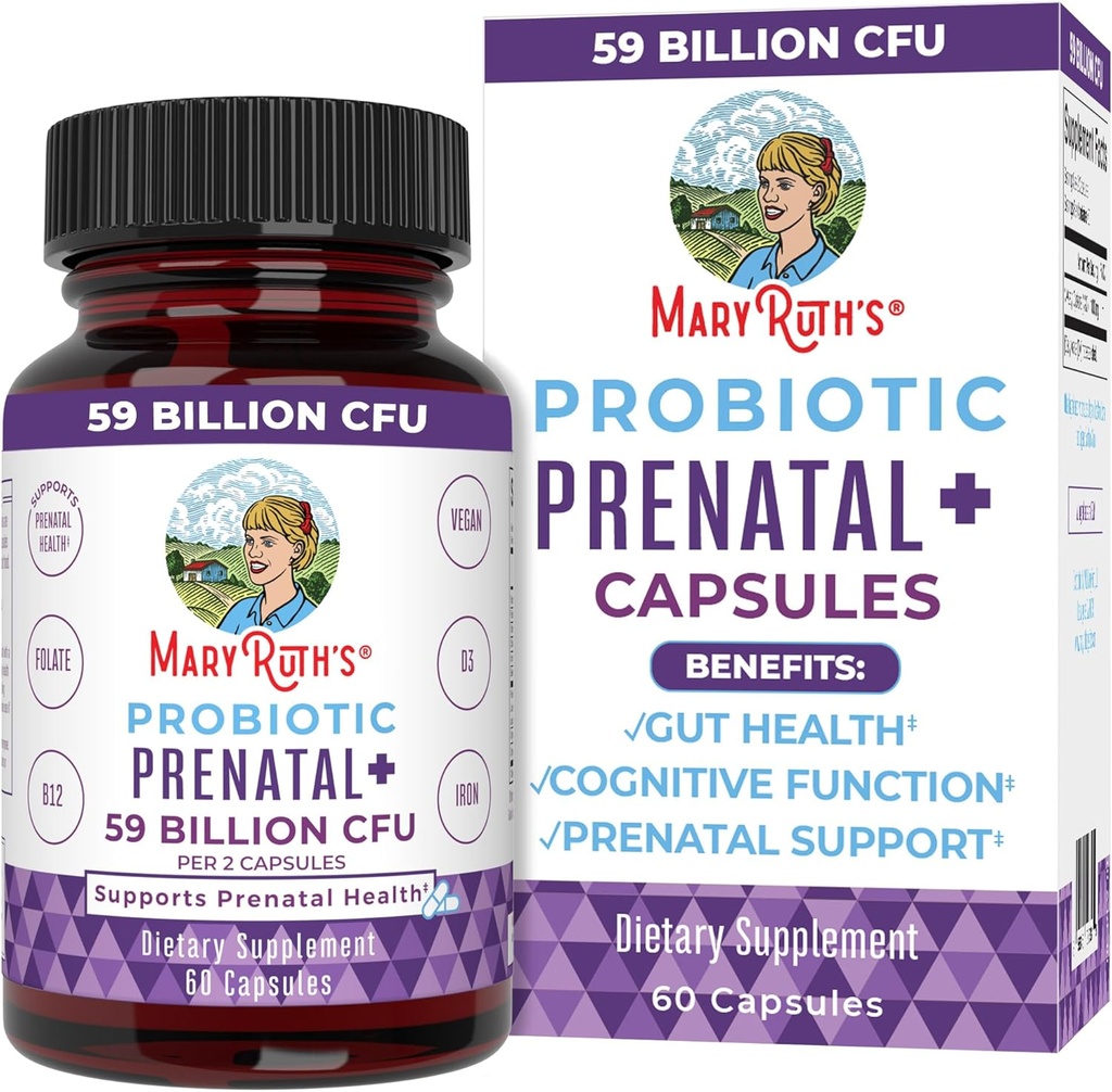 MaryRuth Organics Prenatale Vitaminen & Probiotica 59 miljard CFU 