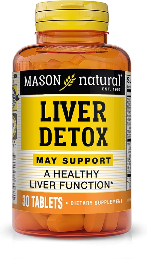 Comprimés de désintoxication de Mason Vitamines du foie, 60 Nombre