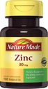 Zinc naturel 30mg, 100 comprimés (paquet de 6)