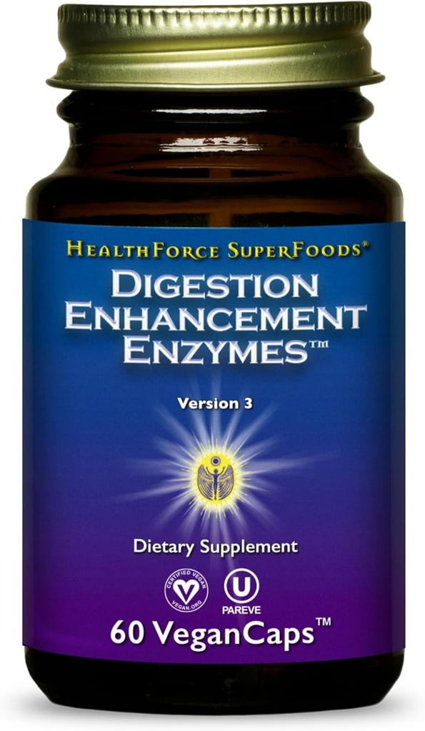 GEZONDHEIDSFORCE SUPERFOODS Vertering Enzymen - 60 Vegan Capsules