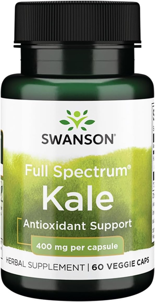 Swanson Volledige Spectrum Kale 400 Milligrammen 60 Veg Capsules