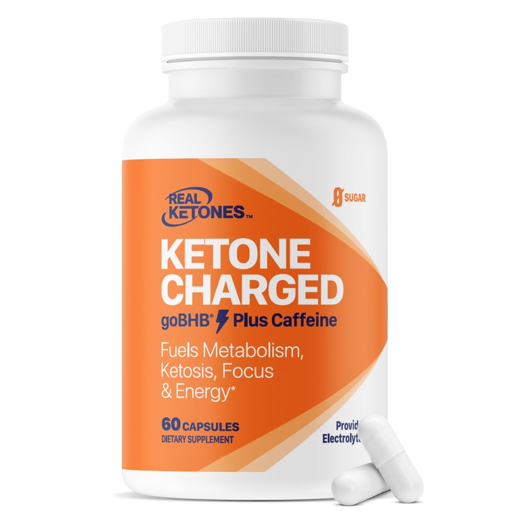 Keto BHB Salts Capsules - Natrium Calcium & Magnesium BHB Capsules met Cafeïne & gepatenteerde goBHB Beta-Hydroxybutyraat Electrolytes - Exogene Ketones Supplement voor Enhanced Energy Focus & Ketosis