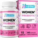 Vaginale Probiotica voor vrouwen, 300 miljard CFU Probiotica voor vrouwen, 15-in-1 Womens Probiotica & Prebiotica, voor vaginale, urinetrek, PH Balance, Immune, Digestief & Gut, Bloating Health, 60 Caps