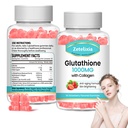 2 Pack Glutathion Collageen Gummies, Collageen Gummies met vitamine C, Glutathion Supplement voor vrouwen, Hair Skin Nails Muscle & Joint, Anti-Aging, Vegan, Sugar Free, Aardbei smaak, 120 Tellen