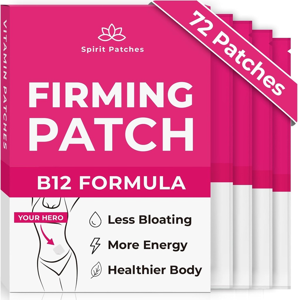 Firming B12 Patches (pack van 72) - 100% natuurlijke vitamine Patch voor vrouwen, energie en body support, self-adhesive Transparante Stickers - verbeterde formule