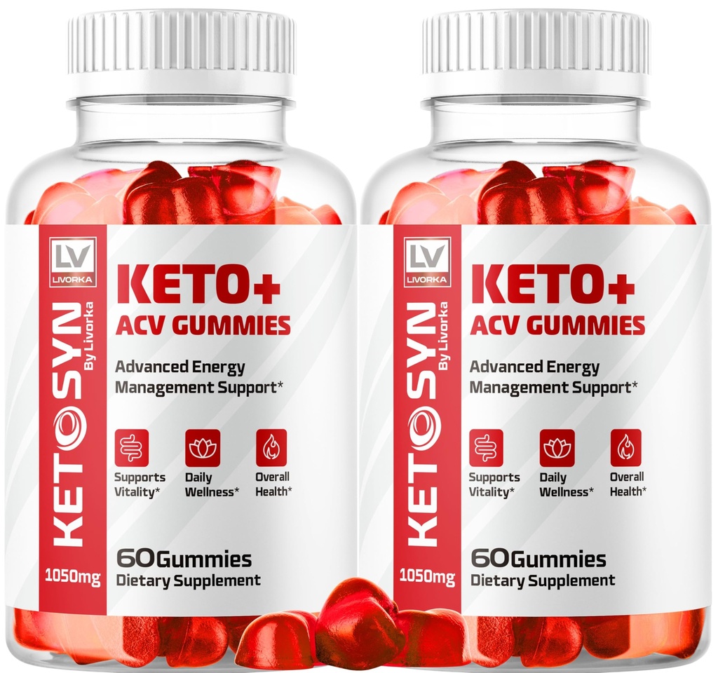 LIVORKA (2 packs) Ketosyn ACV Gummies, Keto Syn Gummies, Ketosyn Keto Plus ACV Gummies, Ketosyn Keto ACV Gummies, Keto Syn ACV Gummies 1050 MG, Keto ACV Gummies Ketosyn, 120 Gummies pendant 2 mois