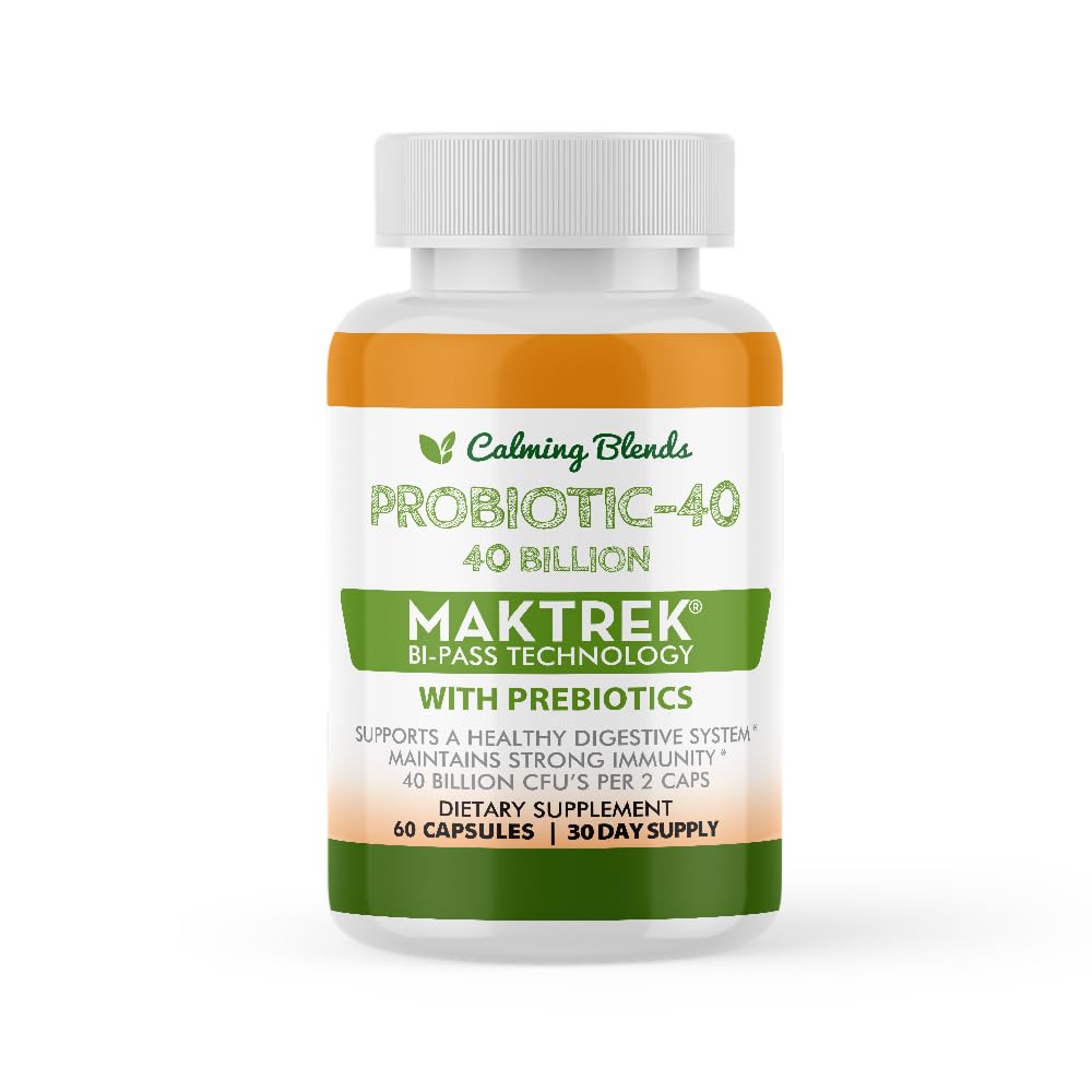 Probiotique, 40 milliards UFC, système de livraison bipass pour une efficacité maximale, plateau stable, 60 capsules végétales
