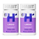 Habit Libido Supplement 2 Pack (120 capsules) - New Look, Natural Aphrodisiac Blend met Maca, Ashwagandha L-Arginine, ondersteunt energie en prestaties, Vegan, Non-GMO