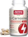 Jarrow Formulas® L-Carnosine Dipeptide Antioxidant 1000 mg, Dieetsupplement, Antioxidant Ondersteuning voor Mitochondriale Gezondheid, 90 Veggie Capsules, Tot 45 dagen Levering